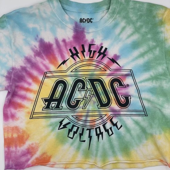 AC/DC Tie Dye Crop Top - Picture 4 of 5